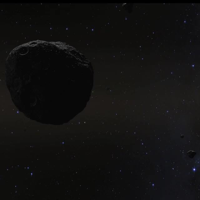 NASA image of the asteroid Bennu, recently visited by space craft, mush like a prospecting operation for asteroid mining.