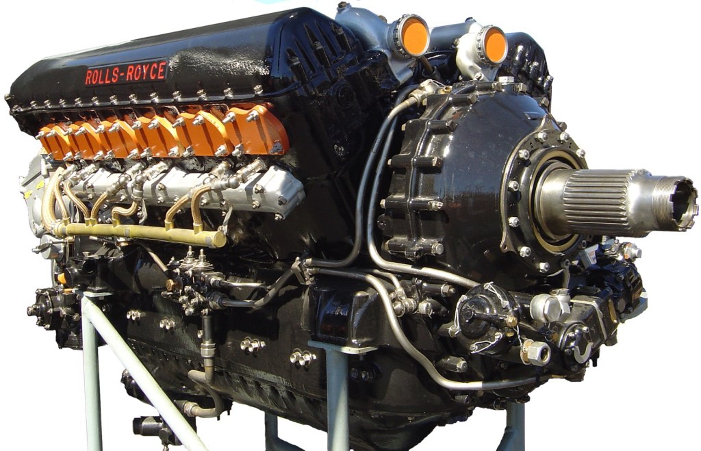 Rolls Royce Merlin liquid cooled v12 aircraft engine